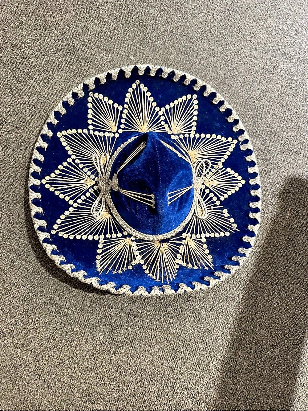 Blue & Gold Embroidered Sombrero Youth